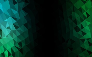 Obraz premium Dark Blue, Green vector blurry triangle texture.