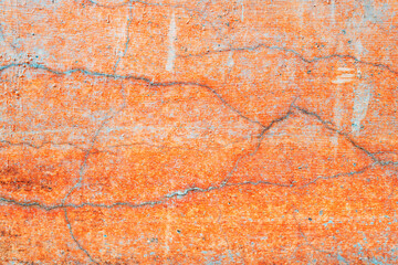 Grunge orange concrete wall surface as background