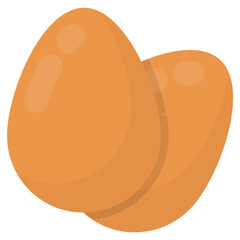 
Oval shaped shapes placed side by side, icon for eggs 
