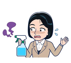 Bank clerk woman in a suit