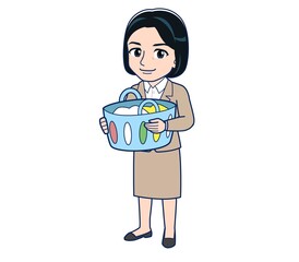 Bank clerk woman in a suit