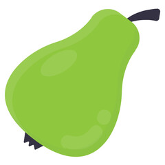 
Heart shape veg with pedicel, icon for ripen pear 
