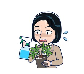 Bank clerk woman in a suit