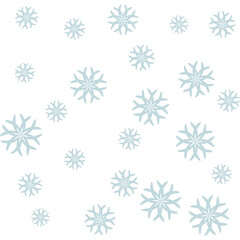 Seamless vector 10 eps snowflakes pattern. Chaotic snowflake elements blue background. For design, fabric, textile, web, wrapping.