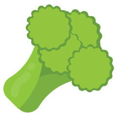 
A green vegetable with lot of pores on it with stem to show icon for broccoli 
