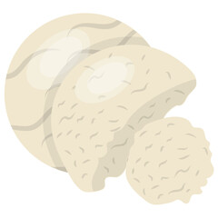 
Desca sliced fungal and edible vegetable, mushroom 
