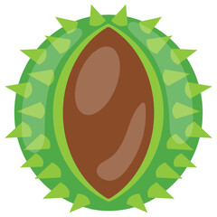 
A tropical round structure fruit and vegetable in green color depicting sugar apple 
