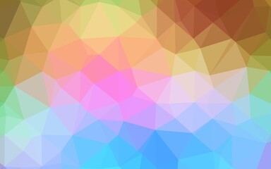 Fototapeta premium Light Multicolor, Rainbow vector low poly texture.