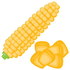 
A maize product with kernels used for cooking and eating when boiled, grilled or baked 
