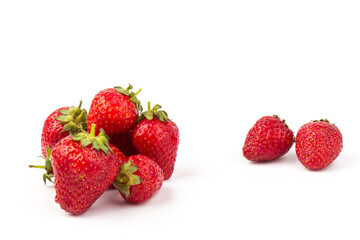 Fototapeta na wymiar Fresh strawberry isolated on white background with clipping path