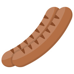 
Meat sausage with added spices depicting hot dog used in sandwiches and burgers 
