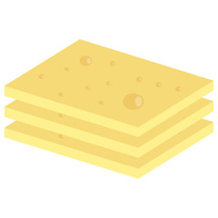 
Overlapping slices of cheese healthy to eat depicting cheddar cheese 

