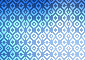 Light BLUE vector template with crystals, rectangles.