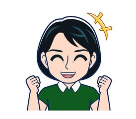 Beautiful woman in a green clothes