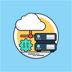 
A web page with different apps, gears and tools characterizing software apps 
