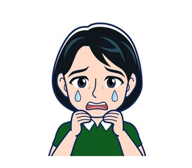 Beautiful woman in a green clothes