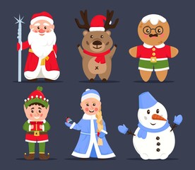 Christmas characters set