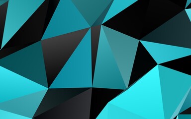 Obraz premium Light BLUE vector triangle mosaic template.