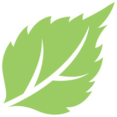 
Leaf icon with blades and veins denoting strawberry leaf 
