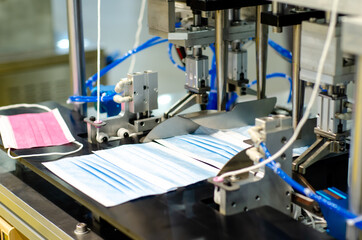 Medical Face Mask Making Machine. Mask Production Line