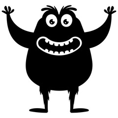 
A pink colored horrible faced creature with bulging eyes and big teeth and unusual body characterizing the oddball monster 
