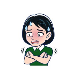 Beautiful woman in a green clothes