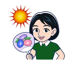 Beautiful woman in a green clothes