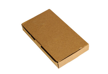 Cardboard box isolated on a white background.
