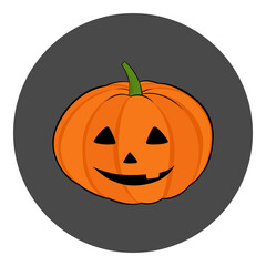 Jack O'Lantern icon. Halloween symbol. Vector illustration.