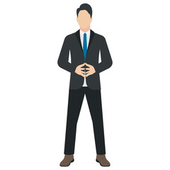 
A guy stylishly dressed up wearing denim upper, shoes and t shirt with chino jeans, looking away and presenting walking gesture 
