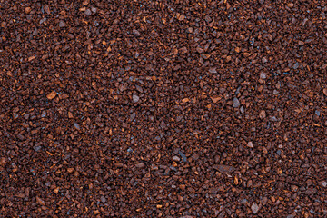 Ground coffee beans texture background