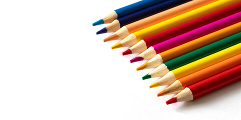 Colored pencils on white paper.