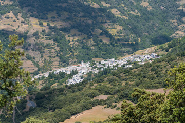 Fototapeta na wymiar The town of Capileira in the province of Granada