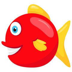 Obraz premium A red colored pet fish with strips and snout representing red tiger barb 