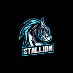 Fototapeta premium stallion horse E-sport Gaming Logo