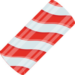 Fototapeta premium A long red stick with twisted strips in white color sweet in taste depicting twisted candy 