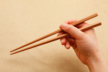 箸と手