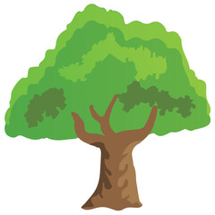 
Chestnut tree, spreading trees flat icon
