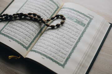  Holy Quran and rosary ,Ramadan concept.