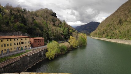 view of the river and mountains