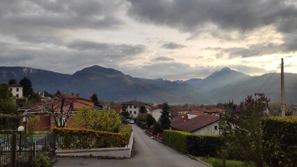 sunset in the mountains