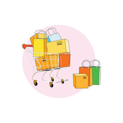 shopshopping cart vector, inspired by supermarket furnitureping cart
