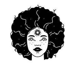 Portrait of the sun girl