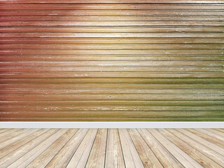 vintage empty room brown wooden background