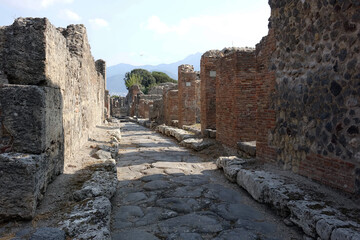 Italy. The destroyed Roman city Pompeii