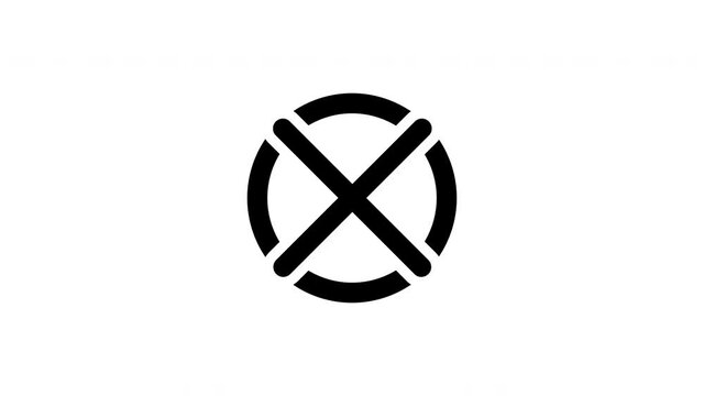 Tick and cross signs on transparent background with alpha channel.