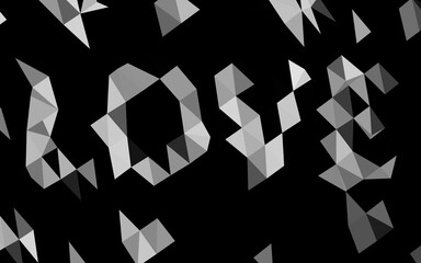 Light Silver, Gray vector triangle mosaic texture.