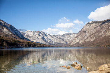 Fototapeta na wymiar lake Bohin in Slovenia
