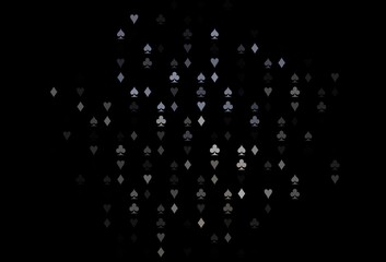 Dark Black vector template with poker symbols.