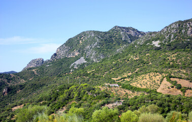 Obraz premium Sierras de Ubrique en el Parque Natural Sierra de Grazalema, Andalucía España